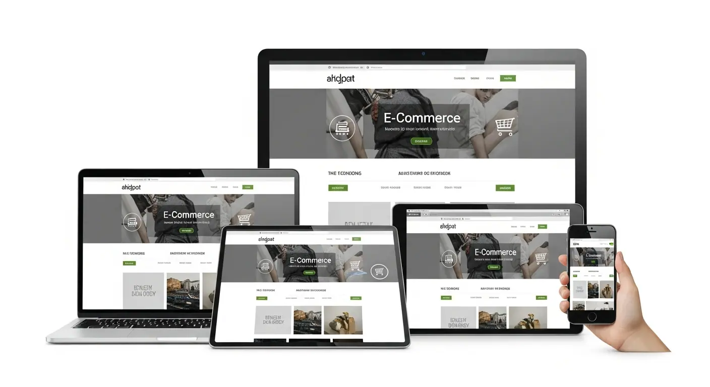 Design responsive affiché sur plusieurs appareils : ordinateur, tablette et smartphone