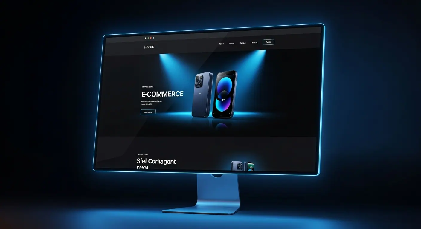 Template boutique tech — aperçu du site high-tech