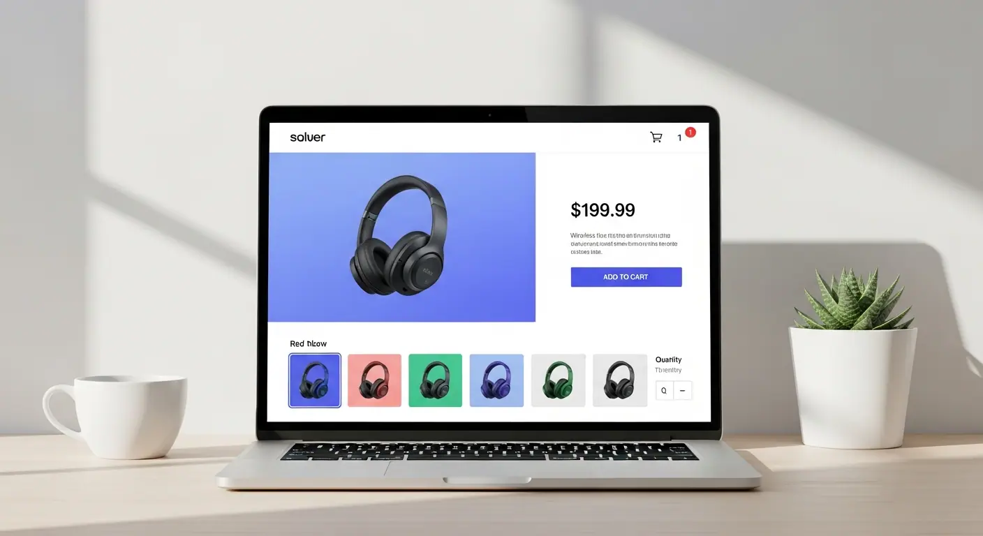 Interface d'un site e-commerce construit avec la plateforme no-code