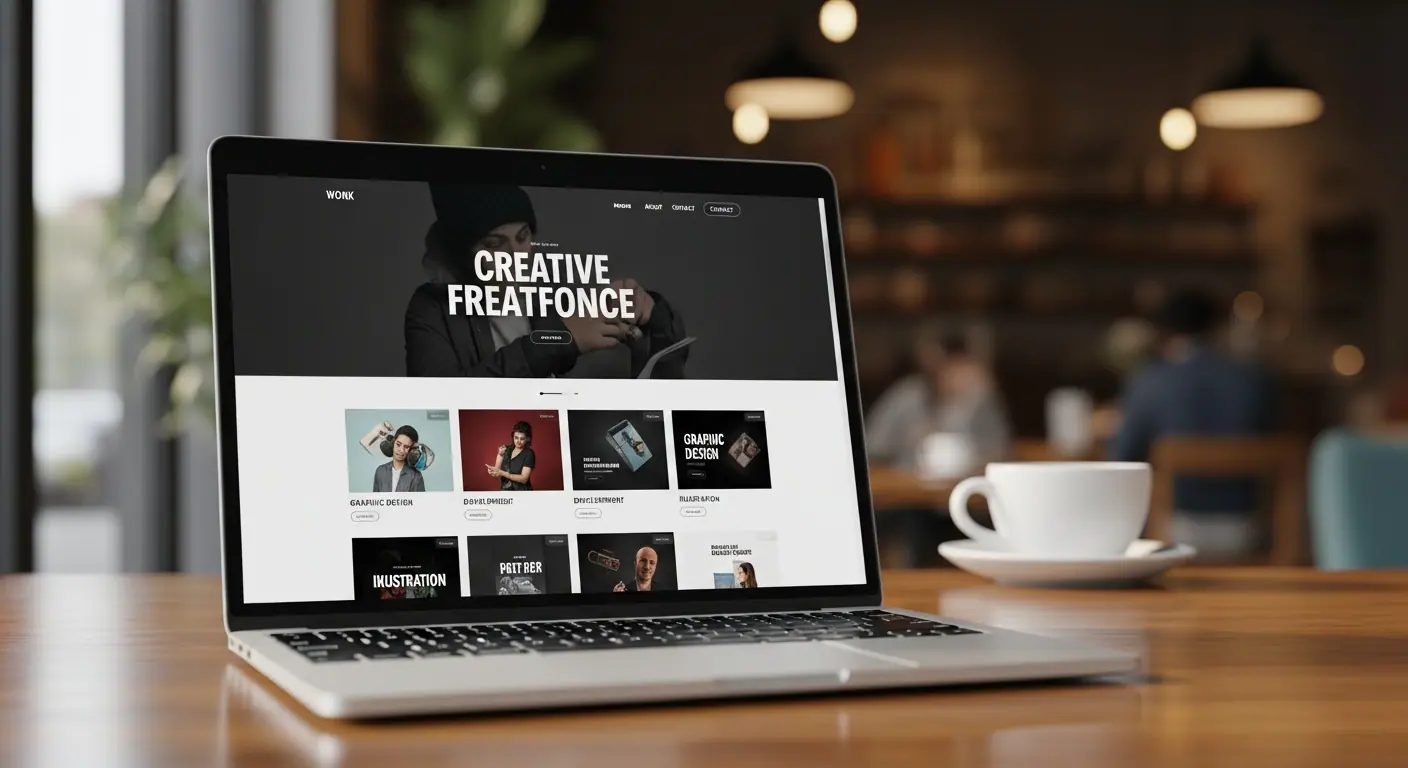 Portfolio professionnel créé avec la plateforme no-code