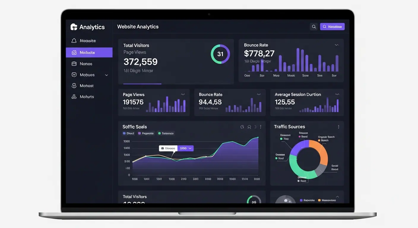 Capture d'écran du tableau de bord analytique