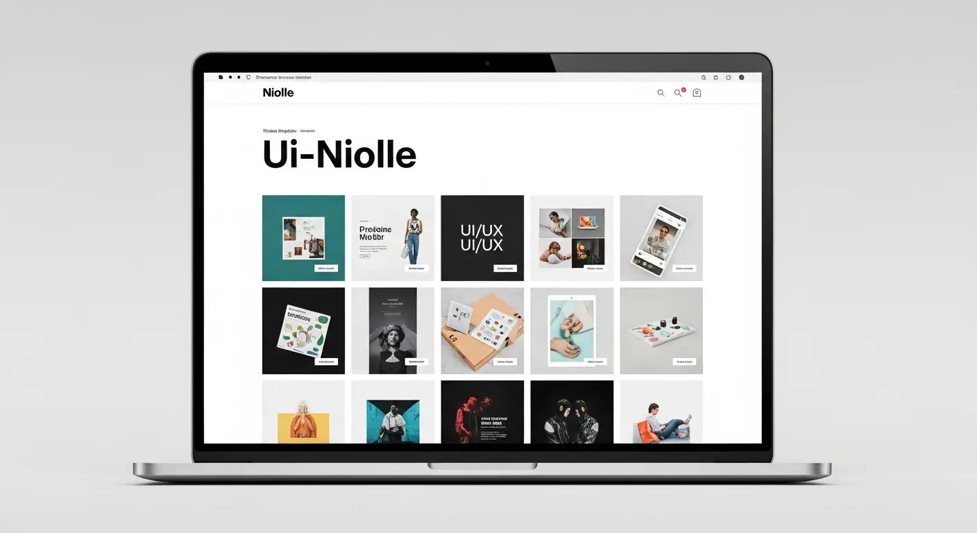 Template portfolio designer — aperçu de la page créative