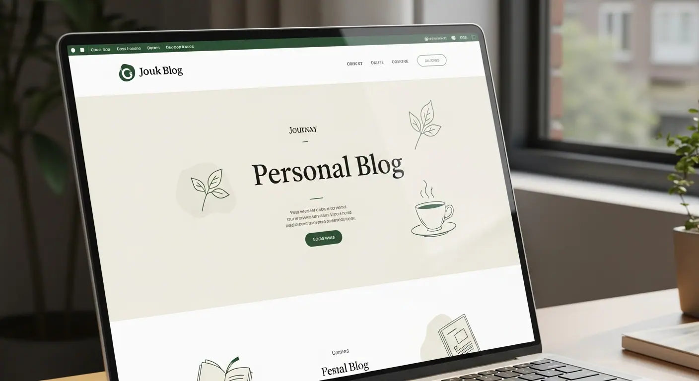 Template blog personnel — aperçu du design minimaliste